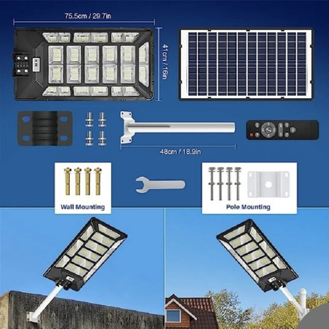 פנס רחוב סולארי עוצמתי – SolarMax Pro