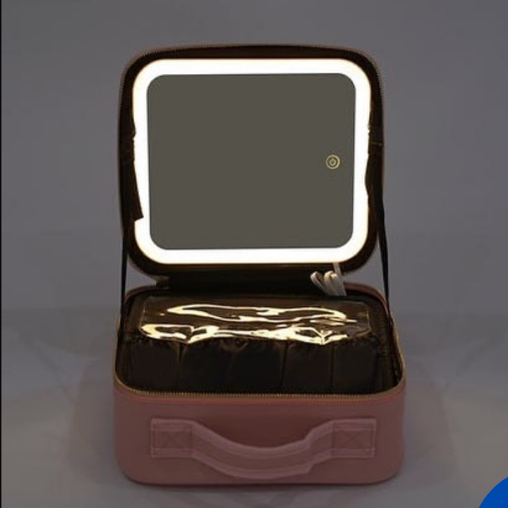 תיק איפור יוקרתי עם מראה מוארת LED
