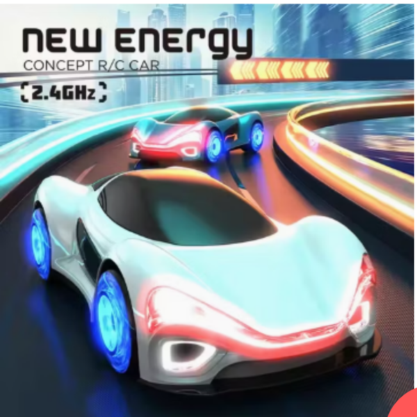 מכונית שלט טסלה חשמלית חדשנית בעיצוב עתידני