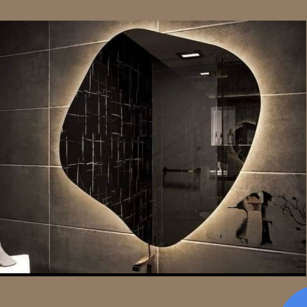 מראת שירותים/חדר רחצה עם תאורת LED היקפית