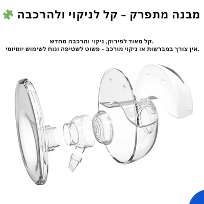 משאבת חלב חשמלית ניידת ונטענת – ללא ידיים