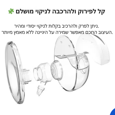 משאבת חלב חשמלית ניידת ונטענת – ללא ידיים