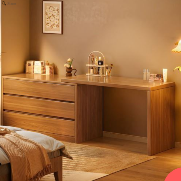 שולחן איפור ועבודה יוקרתי בעיצוב עץ טבעי