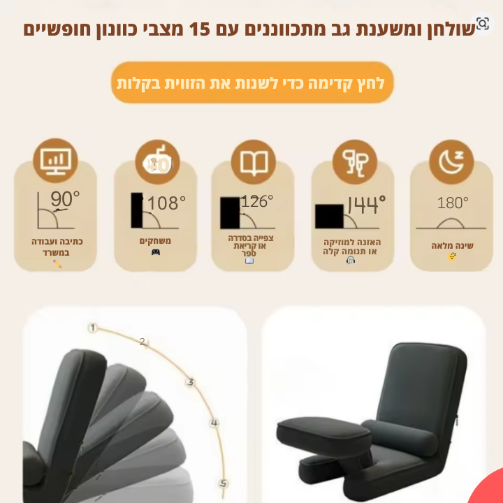 הכיסא שישנה את הדרך שבה אתה עובד ונח בבית