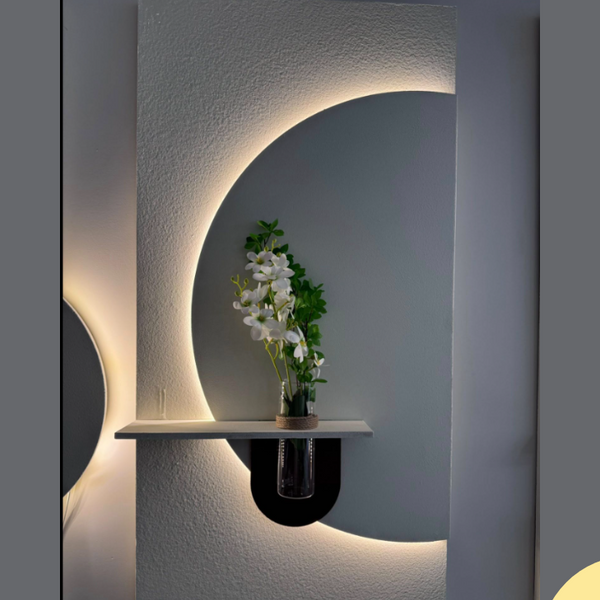 תמונת קיר דקורטיבית עם תאורת LED אינטגרלית