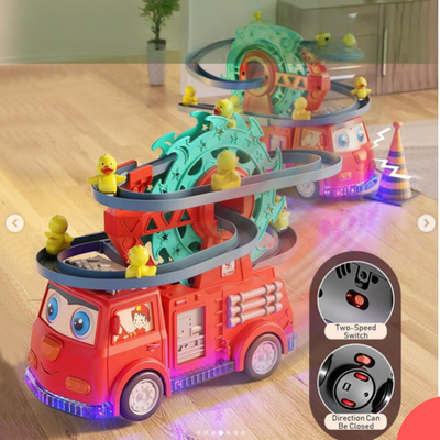 אוטו כבאים מוזיקלי עם ברווזונים נעים